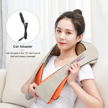 

Electric Shiatsu Massage Back Shoulder Body Neck Massager Multifunctional Infrared Shawl Heated Kneading Car / Home Massager