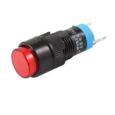 

AC 250V 3A SPDT 5 Pin Soldering Momentary Red Round Push Button Switch