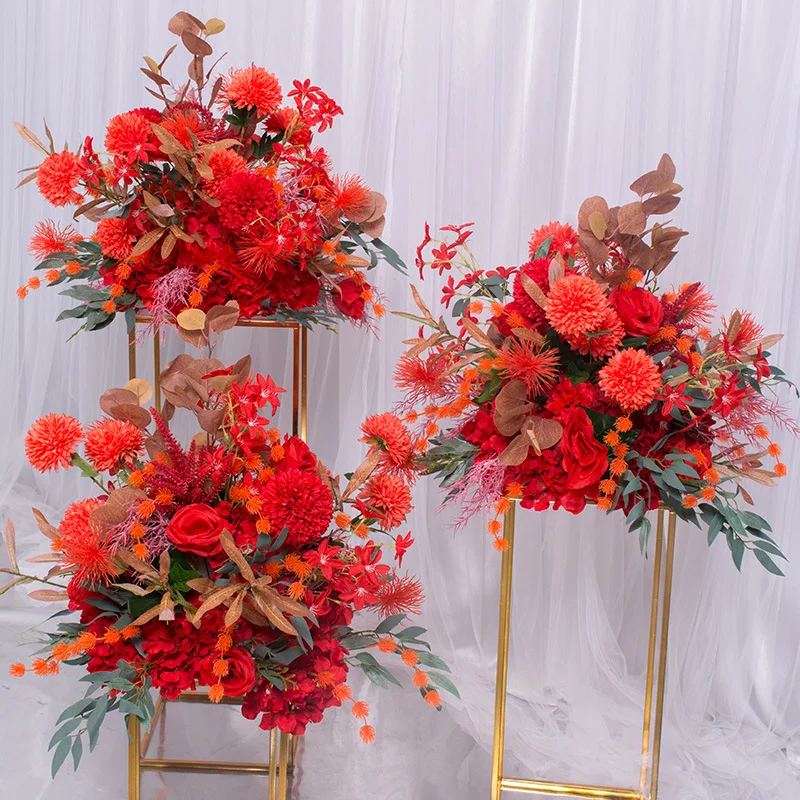 SPR 35cm red wedding table center flower ball artificial flore centerpiece party home event backdrop decoration | Дом и сад