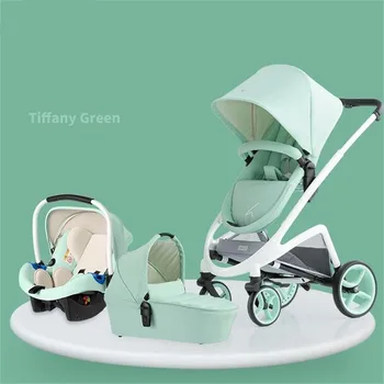 

KUB Baby stroller high landscape Luxury Baby Pram can sit reclining two-way lightweight folding umbrella baby stroller