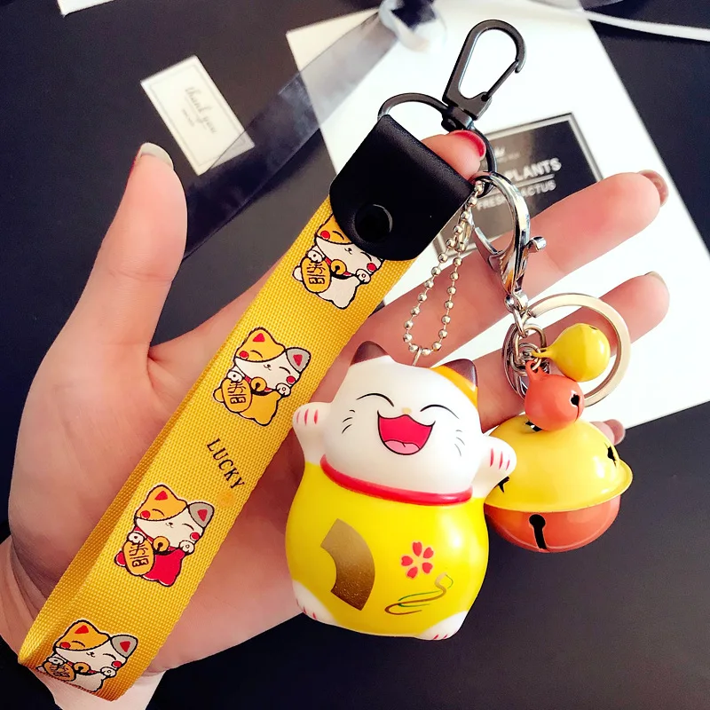 3 Новинка, брелок с изображением из мультфильма Lucky Cat, брелок для женщин, брелок для автомобиля, украшение подвеска на сумку, брелок, подарочные аксессуары 3074 - Цвет: 3