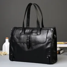 Корейская новая сумка через плечо, мужская кожаная сумка для ноутбука, черные винтажные портфели для мужчин, роскошная мужская деловая сумка для отдыха