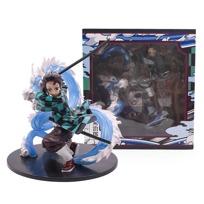 鬼滅の刃 Pvcアクションフィギュア 特殊効果カマドタンジロウ アニメ キメツノヤイバ ギフト玩具モデル Null Aliexpress