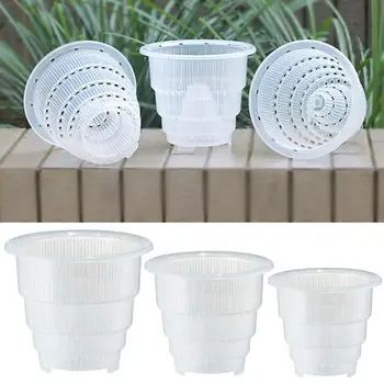

15cm Mesh Pot PP Clear Orchid Flower Container Planter Durable Fleshy Flower Pot With Holes Gardening Decoration