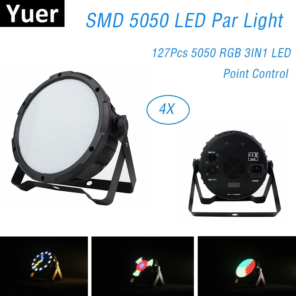 127 LED S SMD 5050 светильник s RGB 3 в 1 плосветодиодный Par DMX512 точечный контроллер для