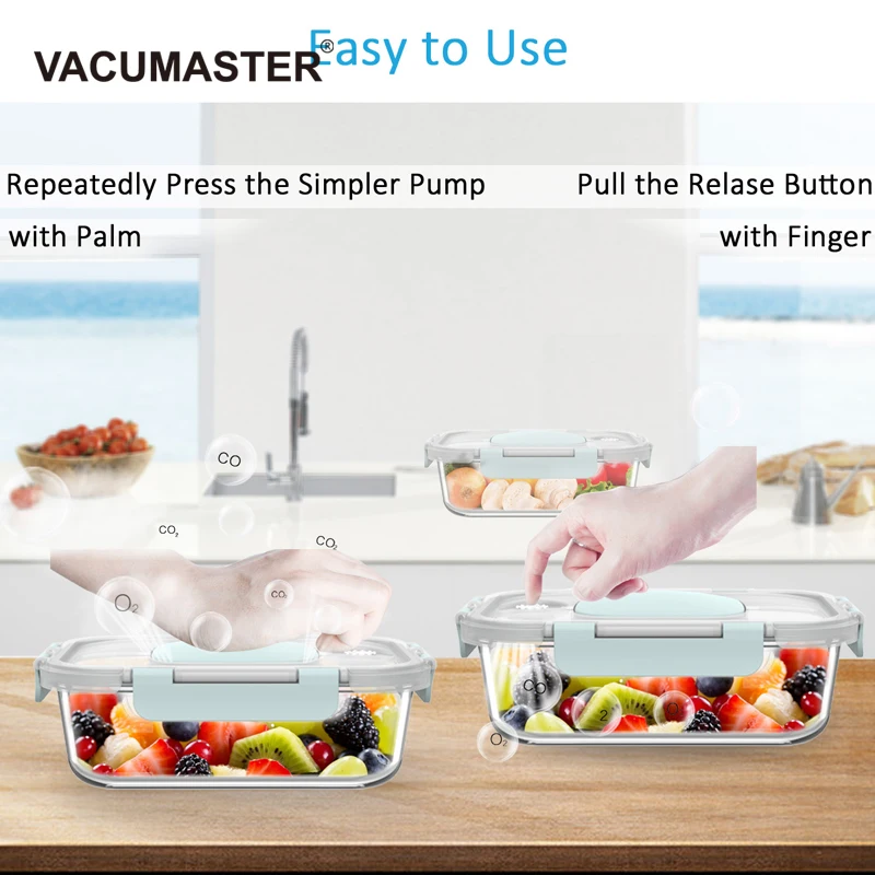 Pumpable Microwavable герметичный Прямоугольный Стеклянный Ланч-бокс прозрачный боросиликатный стеклянный столовая посуда bento box