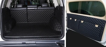 

Full set car trunk mats + Rear door mat for Toyota Land Cruiser Prado 150 5 seats 2019-2010 waterproof cargo liner boot carpets