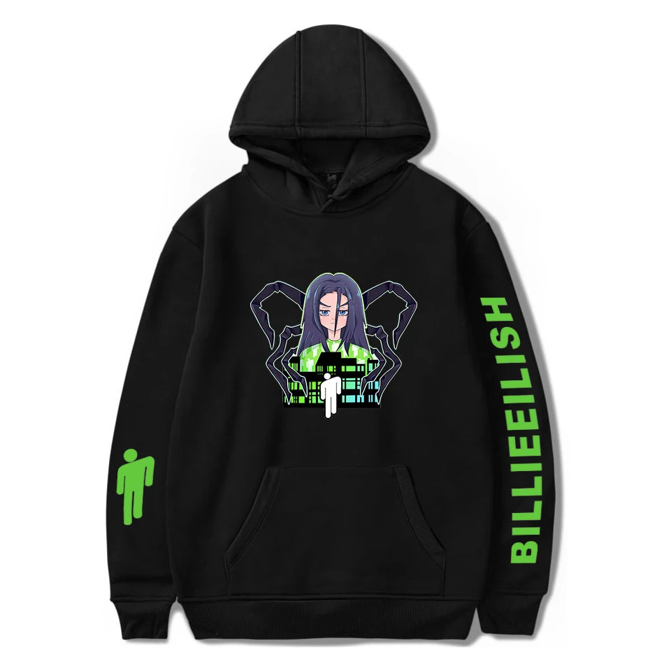 Новинка; Лидер продаж; Billie Eilish; толстовки для женщин и мужчин; модные толстовки с капюшоном для девочек; Осенние повседневные розовые пуловеры с принтом Billie Eilish; топы