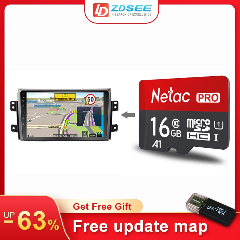 16 Гб GPS Sygic Карта для Suzuki SX4 автомобильное радио android навигационные карты бесплатно