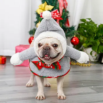 

Christmas Cat Costumes Funny Santa Claus Clothes For Small Cats Dogs Xmas New Year Pet Clothing Cosplay Costumes