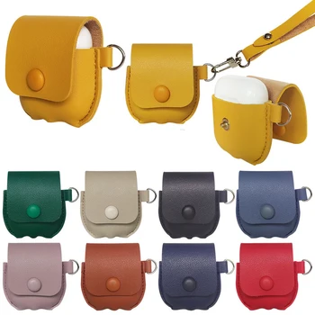 

PU Leather Earphone Case for Airpods Pro Case 2019 Luxury Color Cover for Apple Air Pods Pro 3 Headphone Earpods Earbuds Strap