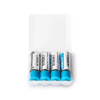 

SORBO 1.5V AA 1200mAh lithium polymer lithium battery USB rechargeable lithium battery does not include USB cable set