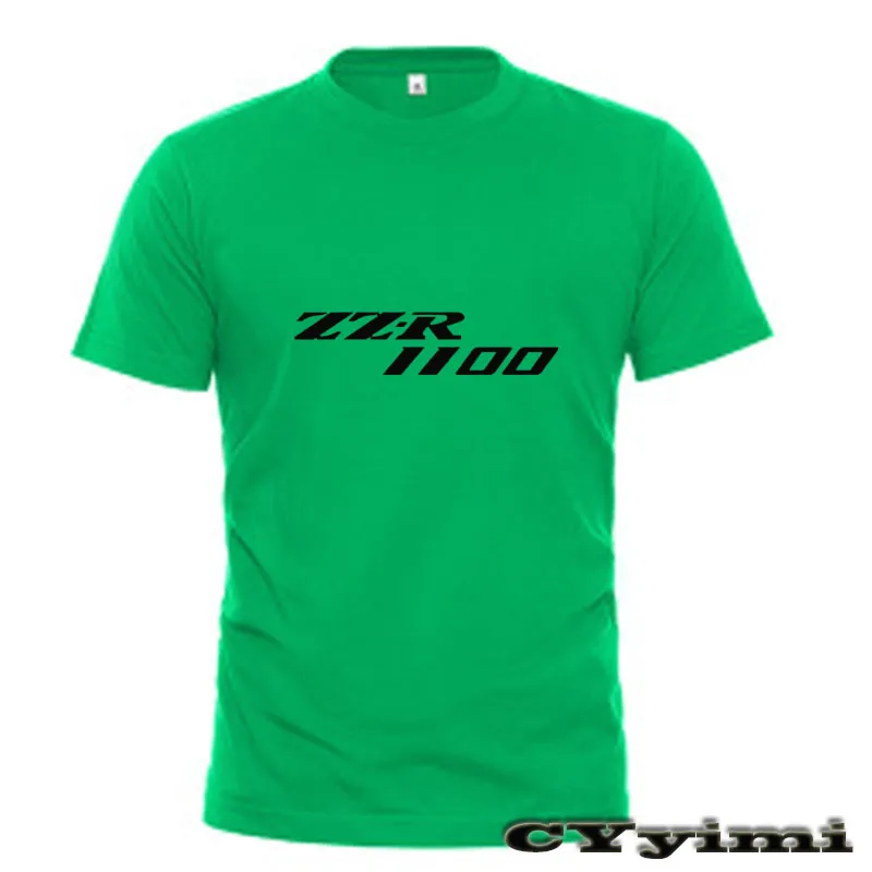 For KAWASAKI ZZR1100  ZZR-1100 T Shirt Men New LOGO T-shirt 100% Cotton Summer Short Sleeve Round Neck Tees Male