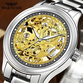 

Montre Homme WAKNOER Luxury Mechanical Watch Men Metal Steel Waterproof Wristwatch Automatic watch Design Business Male Clock