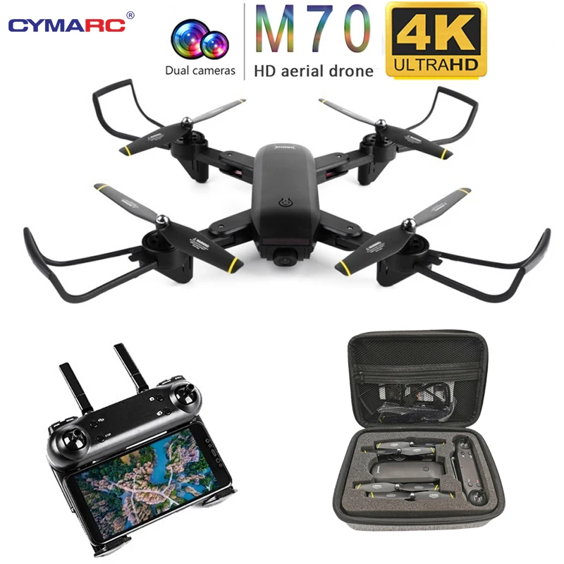 Teeggi M70 Радиоуправляемый Дрон с камерой HD 4K камера 1080P FPV селфи Квадрокоптер
