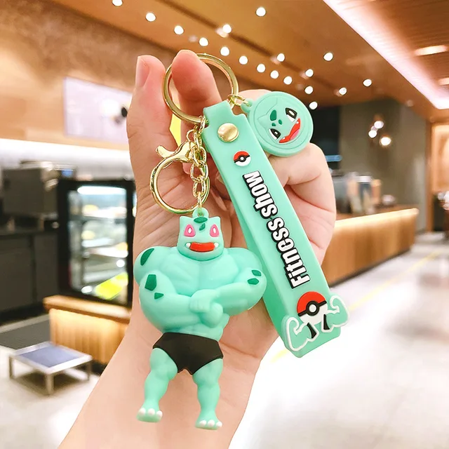 Cartoon Muscle Monster Keychain, Cute 