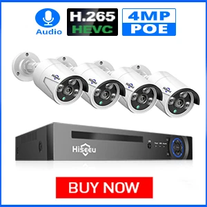 Hiseeu 4MP POE Camera System