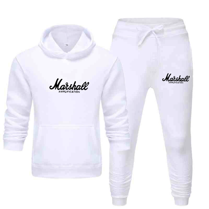 

Spring and Autumn Marshall Hoodie Set Men's Casual Hoodie Men's Fashion Sweatshirt + Pants 2-Piece Hip Hop Brand Street Clothing