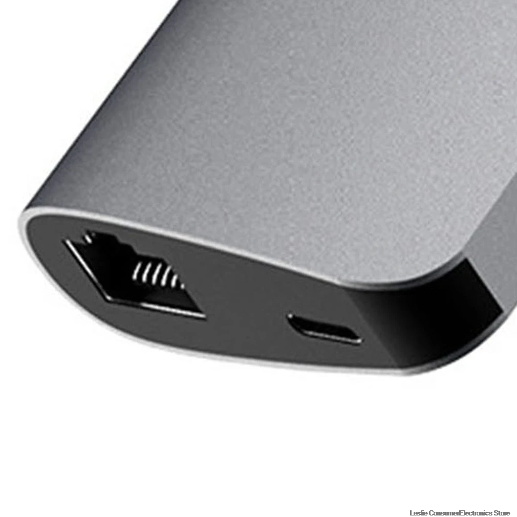 Док-станция с usb-gортом все-в-одном USB-C к HDMI кардридер RJ45 PD адаптер для MacBook samsung Galaxy S9/S8/S8+ type C HUB Hot