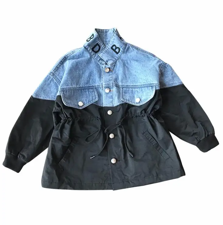 style 2 Новая джинсовая ветровка, детская одежда г., новое осеннее повседневное длинное пальто для мальчиков - Цвет: style 2