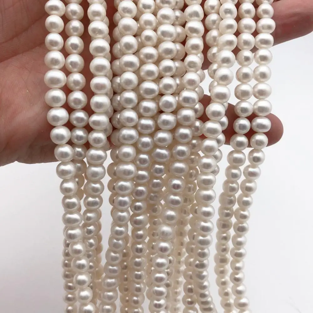 Круглые бусины с пресноводным жемчугом 6 7 мм 5 дюймов|beads loose|freshwater pearl beadspearl beads |