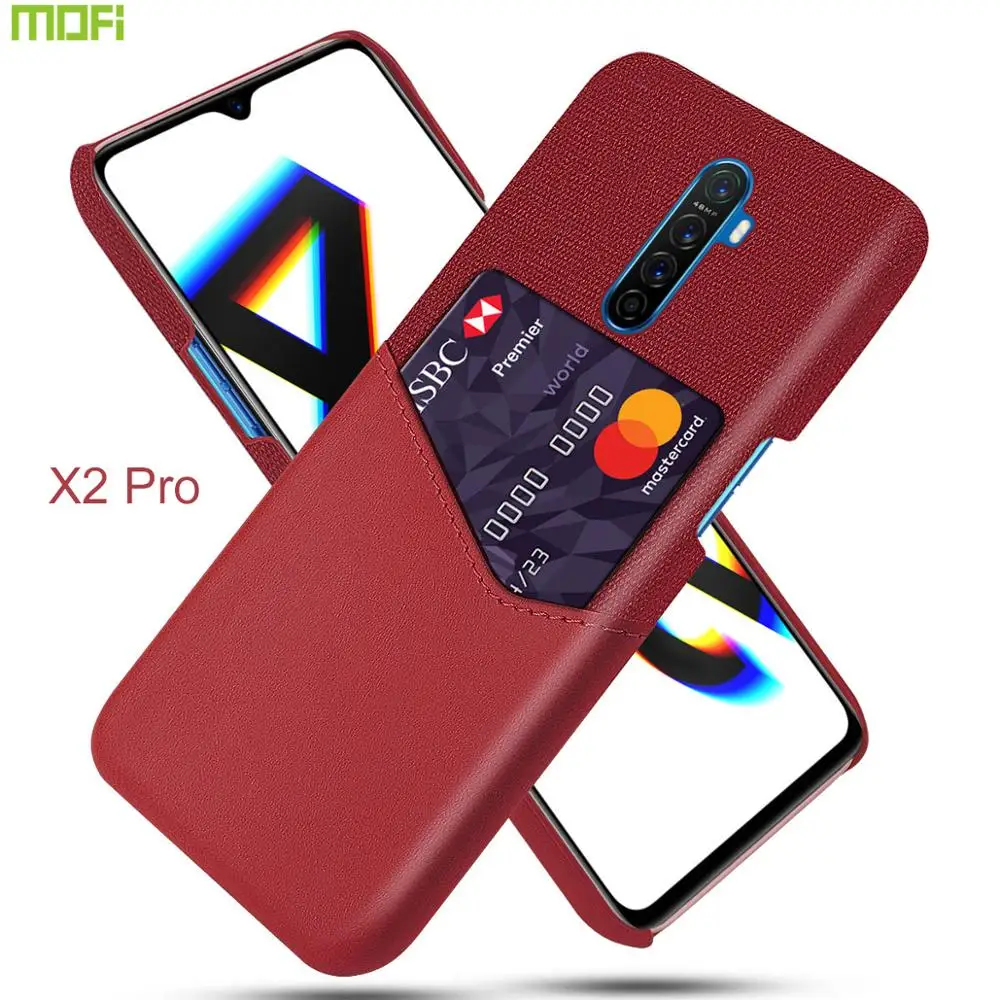 Чехол Mofi Realme X2 Pro для Oppo X2Pro чехол на заднюю панель жесткий кошелек карт карман