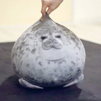 

3D Novelty Throw Pillows Soft Seal Plush Stuffed Plush Housewarming Party Hold Pillow PAK55