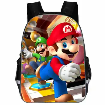 

NEW Hot 16 Inch Mario Bros Sonic Children School Bags Orthopedic Backpack Kids School Boys Girls Mochila Infantil Catoon Bags