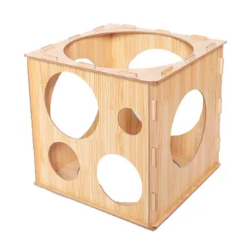 

9 Holes Wedding DIY Wooden Tool Birthday Durable Balloon Sizer Box Measurement Party Decoration Toy Arch Practical