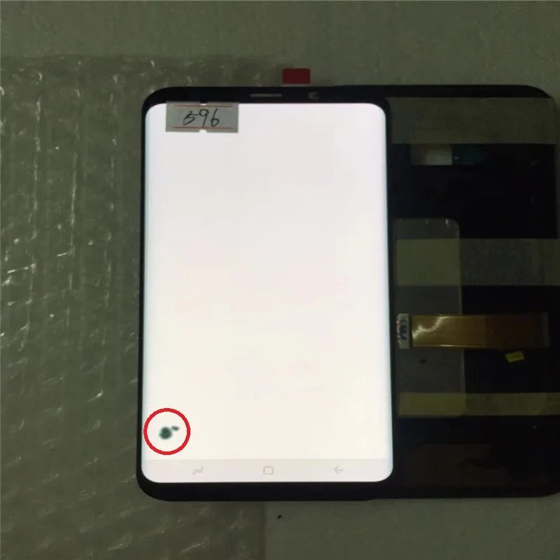 ORIGINAL AMOLED LCD for SAMSUNG Galaxy Display S8+ Plus G955U G955F Touch Screen Digitizer With Black Dot - Цвет: NO.596