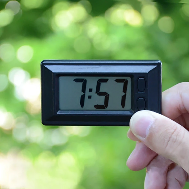 

Thin Digital LCD Screen Table Auto Car Dashboard Desk Date Time Small Clock New