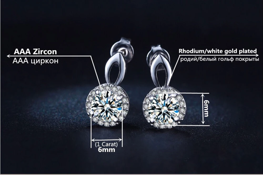 cute round earrings for women white 585 gold color brinco Austrian crystal fashion jewelry shine Austrian crystal aretes (1)