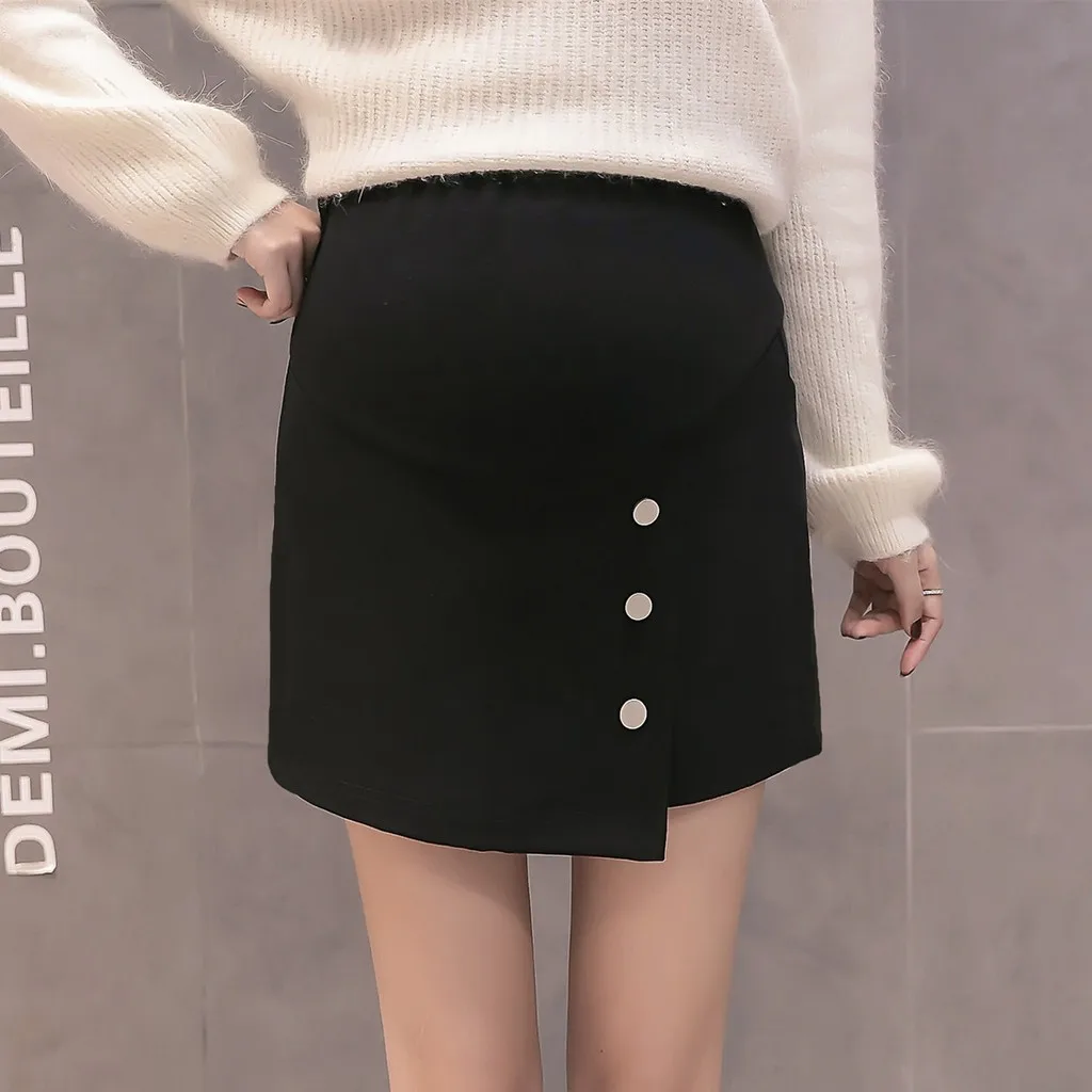 Autumn Fashion Maternity Skirts Winter Korean High Waist Belly Skirts for Pregnant Women Office Ladies Pregnancy Wear skirt