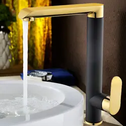 3 цвета смесители для раковины латунные смесители черный золотой готовый смеситель для ванной комнаты Смеситель кран с одной ручкой