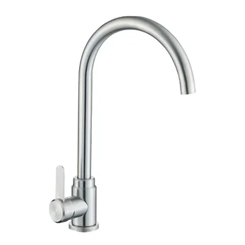 

1PC 304 Stainless Steel Water Faucet Kitchen Sinks Hot Cold Water Tap Rotatable Bathroom Faucet Anti-rust Wire-drawing Water Tap