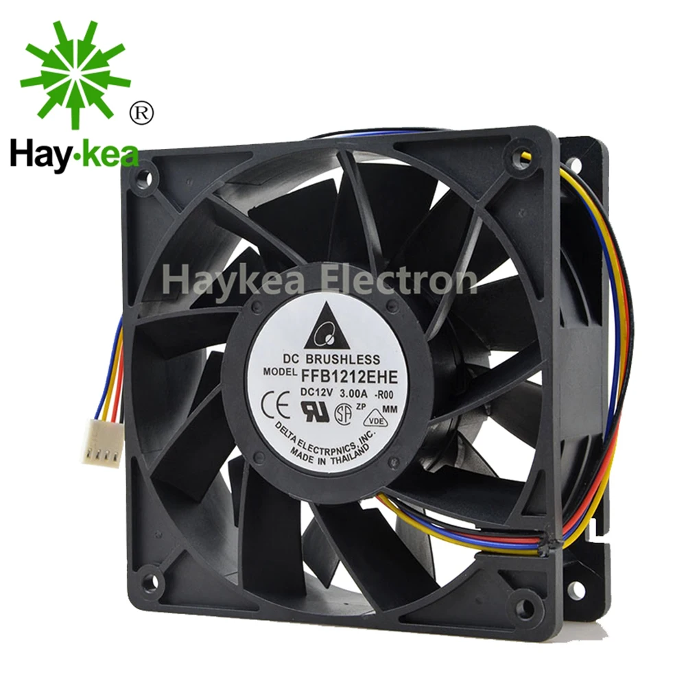 For Delta FFB1212EHE 120 120 38mm 12038 high speed DC 12V 3 0A for bitcoin miner 4