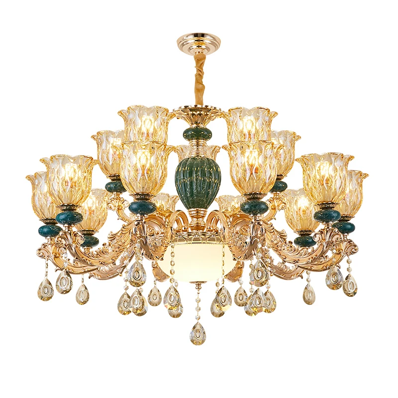 

Modern Light Luxury Chandelier Lighting LED Crystal Chandeliers Home Living Room Decorative Light Lobby Dining Room Hanging Lamp