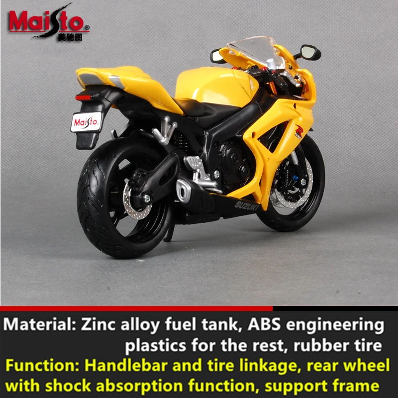 Maisto 1:12 Suzuki GSXR600 скремблер моделирование сплав мотокросса серии авторизованный игрушечный мотоцикл автомобиль Коллекционирование подарки