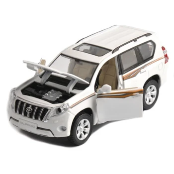 

Toyota Prado SUV Car 2016 Model 1/32 White Vehicles Toy Gift with Light&Sound Collection Toys Gift