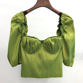 

Women Solid Blouse Summer Spring Short Sleeve Blouse Shirt Female Elegant Women New Blouse Top