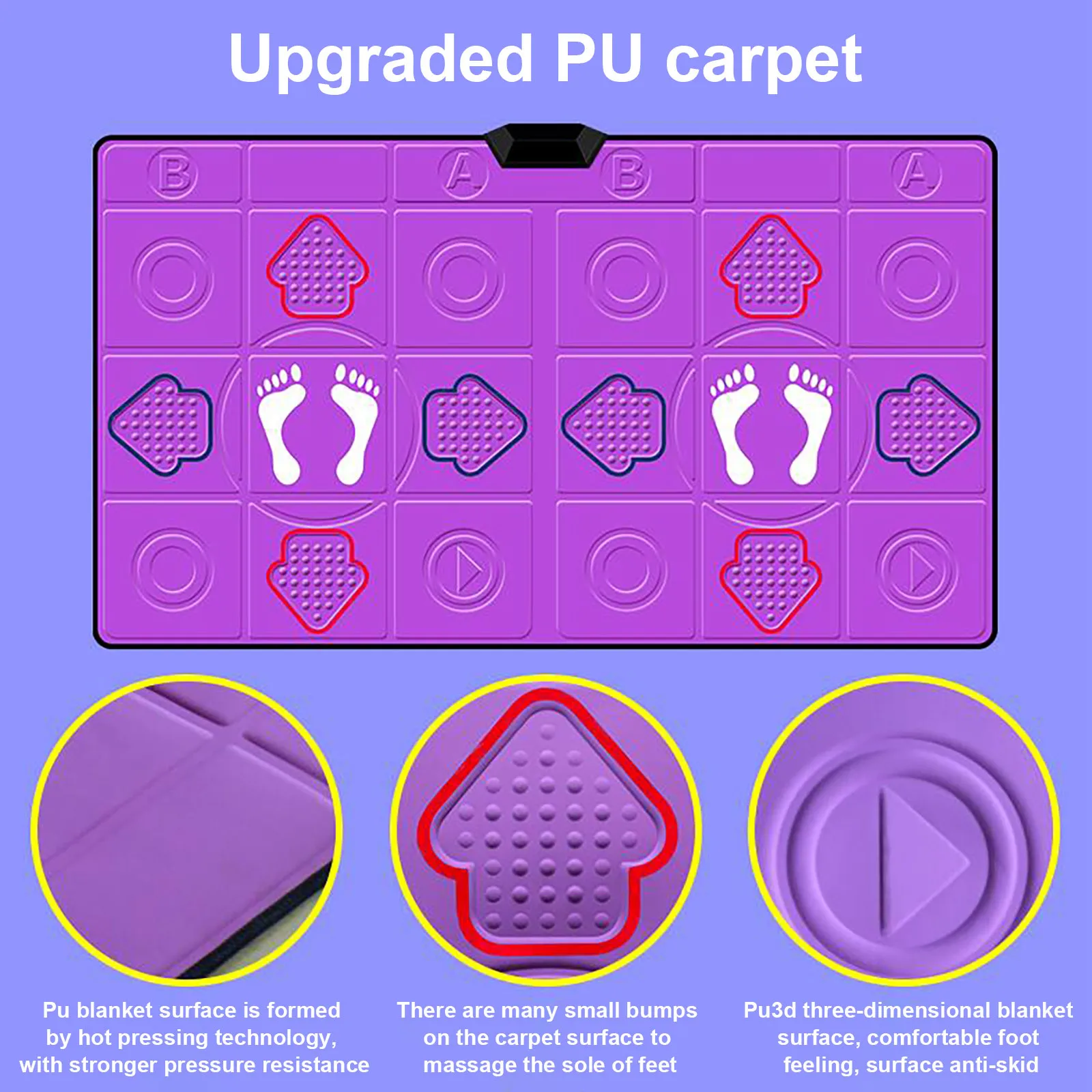 Relefree Double Human Dance Blanket Pads Computer Tv Slimming Dancer Blanket Mat Pad With Two Handle Sense Game For Pc Tv #3#g3