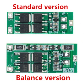 

10pcs 2S 20A 7.4V 8.4V 18650 Lithium battery protection board/BMS board standard/balance