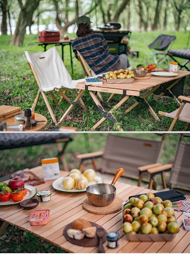 Naturehike на открытом воздухе складной деревянный стол Яйцо ролл стиль стол для кемпинга дома самоходный Тур твердой древесины барбекю стол для пикника
