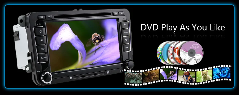 Eunavi 2 Гб четырехъядерный Android 9,0 автомобильный dvd-плеер с двумя цифровыми входами для VW Golf, jetta, Polo TOURAM PASSAT B6 с gps, стерео, радио, wifi DAB