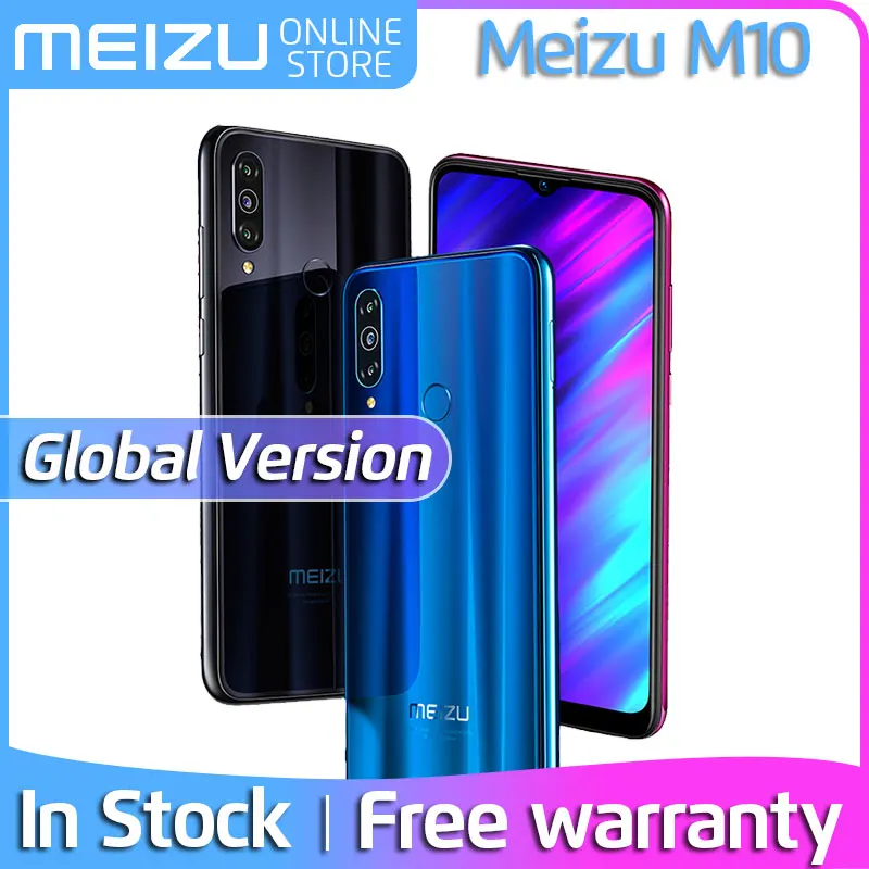 Глобальная версия Meizu M10, 3 ГБ ОЗУ, 32 Гб ПЗУ, смартфон MTK P25, четыре ядра, полный экран, тройная камера, супер батарея