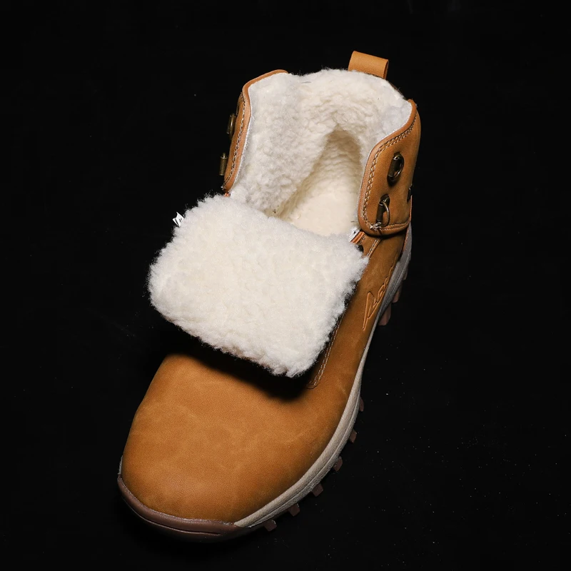 Зимняя мужская обувь на меху; коллекция года; мужские Ботильоны; кожаная обувь; модные мужские ботинки; Мужская обувь; зимние ботинки; большие размеры 39-48