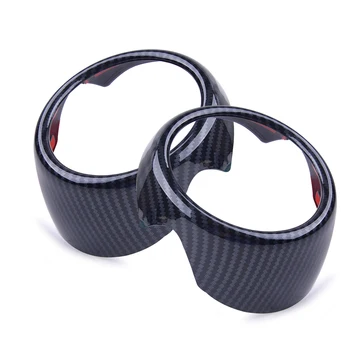 

2pcs Carbon Fiber Style Interior Door Handle Frame Cover Trim Fit For BMW MINI Cooper 3DR F56 F57