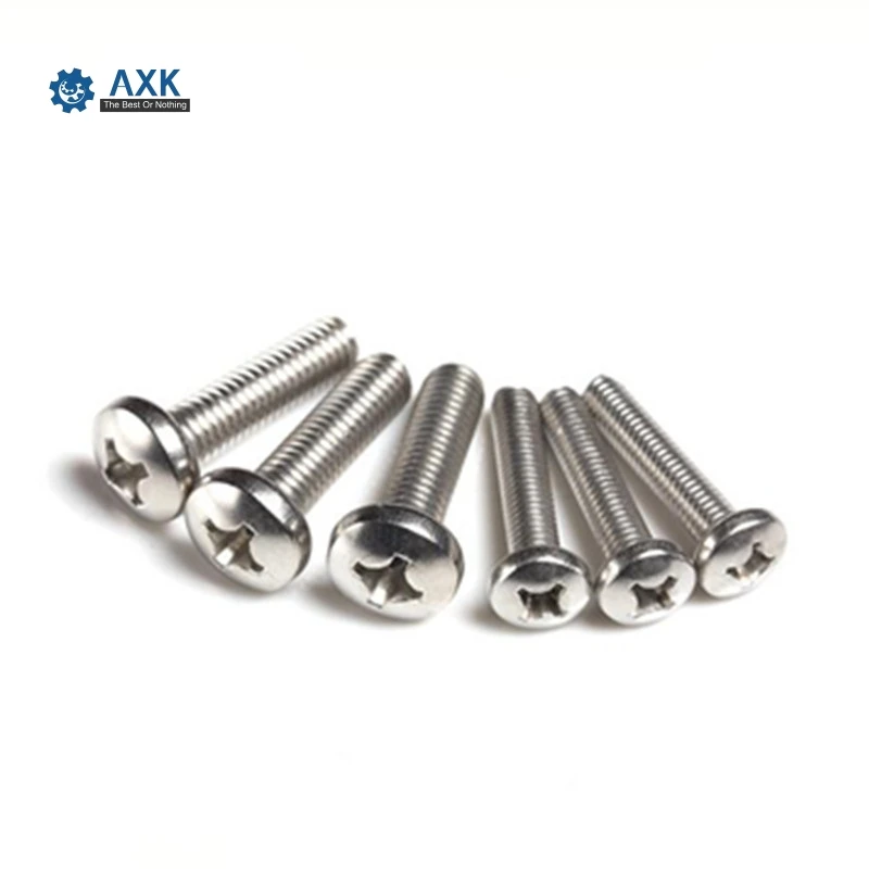 

AXK #10-32 Phillips Pan Head Machine Screws Stainless Steel Full Thread 1-1/2