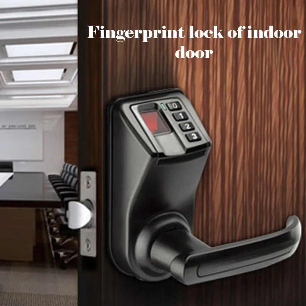 Внутренний дверной замок с идентификацией через отпечатки пальцев электронный пароль один язык отпечатков пальцев Дверной замок