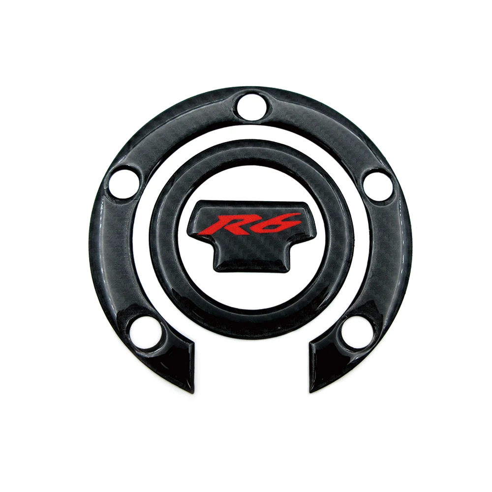 For Yamaha YZF R6 YZFR6 YZF600 2003 2004 2005 Stickers Tank Pad Oil Gas Cap Cover Triple Clamp Protector Carbon Motorcycle Decal
